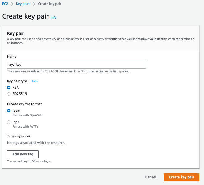 Key Pair Config