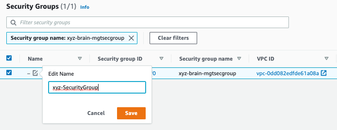 Security Group Name